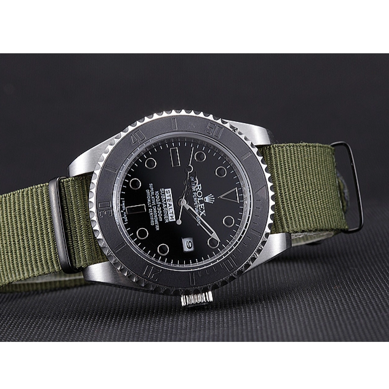 Rolex aaa copy Rolex 621990 Olive Submariner Stealth 0822